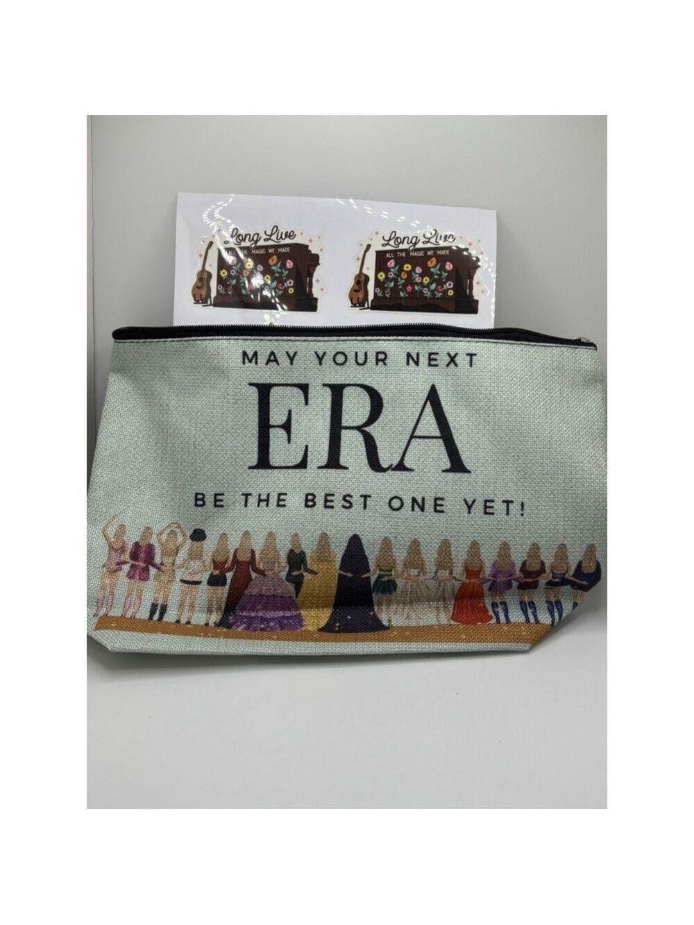 Eras Tour Green Pouch With Stickers - Picture 3 of 4